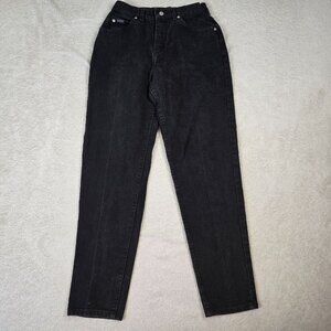 Vintage Riders Jeans Black Womens Size 10 Black Mom Jeans 90s Tapered High Rise